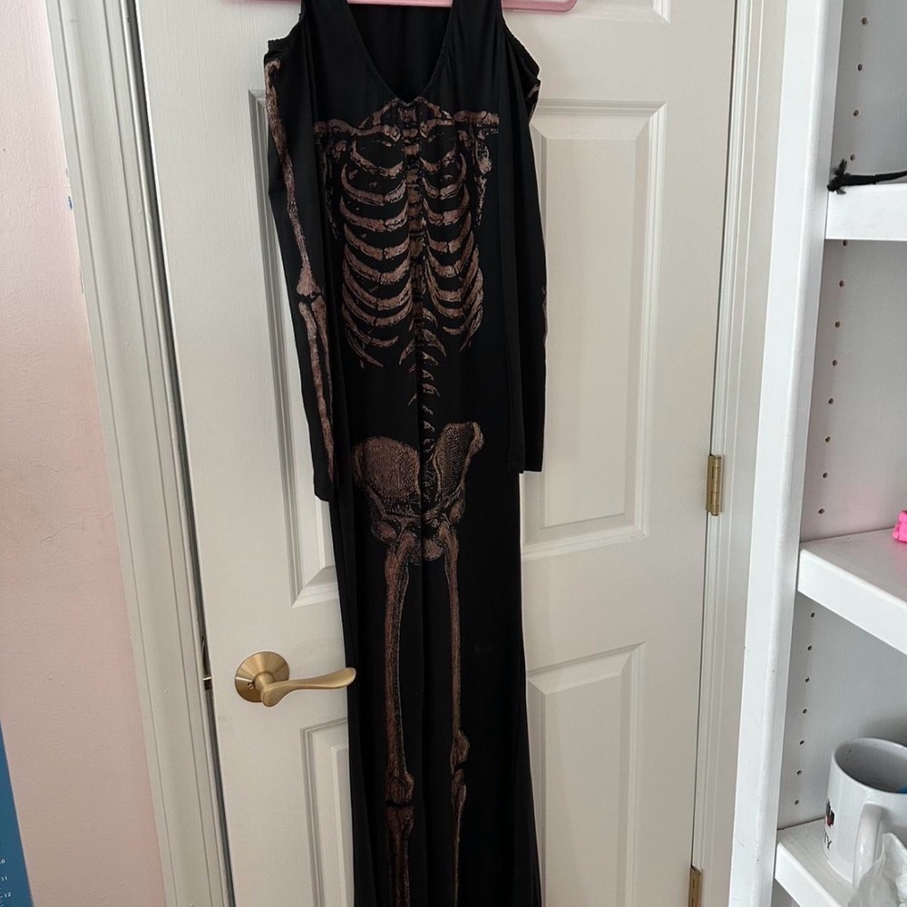 Lip Service skeleton maxi dress goth